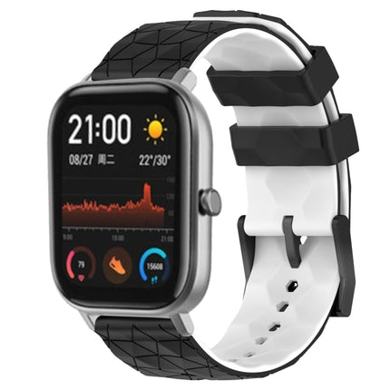 20mm Football Texture Two-Color Silicone Watch Band, For Amazfit GTS 2, For Amazfit GTS
