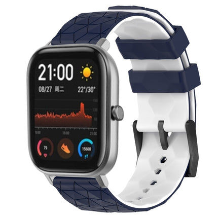 20mm Football Texture Two-Color Silicone Watch Band, For Amazfit GTS 2, For Amazfit GTS