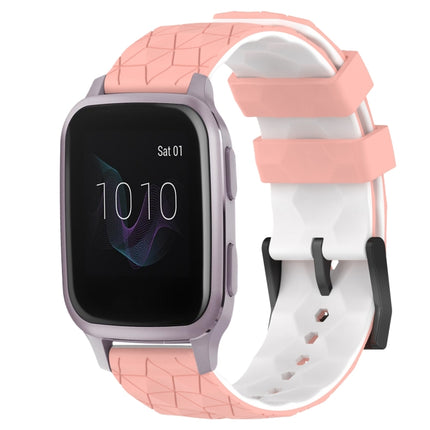 20mm Football Pattern Two-Color Silicone Watch Band, For Garmin Venu SQ, For Garminmove Luxe