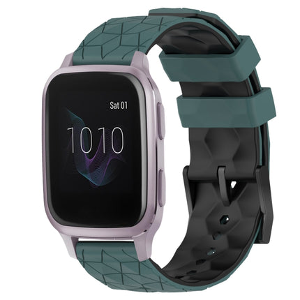 20mm Football Pattern Two-Color Silicone Watch Band, For Garmin Venu SQ, For Garminmove Luxe