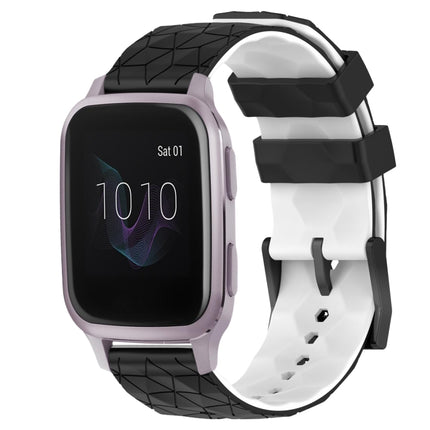 20mm Football Pattern Two-Color Silicone Watch Band, For Garmin Venu SQ, For Garminmove Luxe