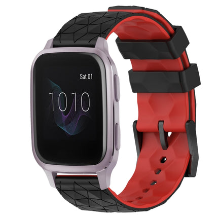 20mm Football Pattern Two-Color Silicone Watch Band, For Garmin Venu SQ, For Garminmove Luxe