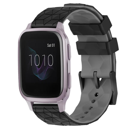 20mm Football Pattern Two-Color Silicone Watch Band, For Garmin Venu SQ, For Garminmove Luxe