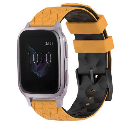 20mm Football Pattern Two-Color Silicone Watch Band, For Garmin Venu SQ, For Garminmove Luxe