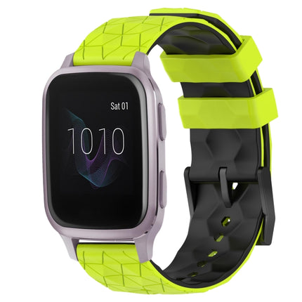 20mm Football Pattern Two-Color Silicone Watch Band, For Garmin Venu SQ, For Garminmove Luxe
