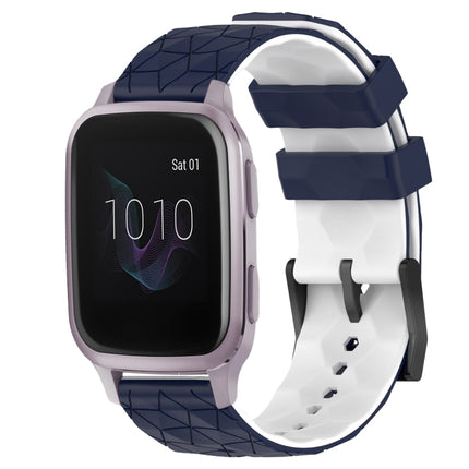20mm Football Pattern Two-Color Silicone Watch Band, For Garmin Venu SQ, For Garminmove Luxe