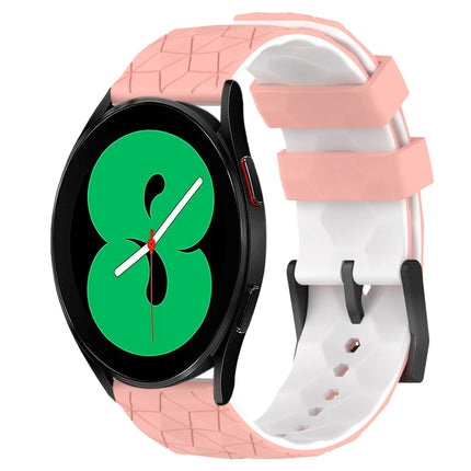 20mm Football Pattern Two-Color Silicone Watch Band, For Samsung Galaxy Watch 5 Pro 45mm, For Samsung Galaxy Watch 4 44mm