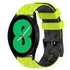 For Samsung Galaxy Watch 4 44mm / Lime Green + Black