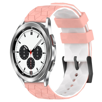 20mm Football Pattern Two-Color Silicone Watch Band, For Samsung Galaxy Watch 4 40mm, For Samsung  Galaxy Watch 4 Classic 42mm