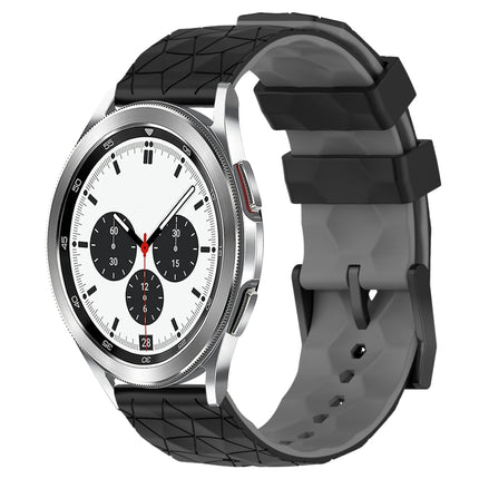 20mm Football Pattern Two-Color Silicone Watch Band, For Samsung Galaxy Watch 4 40mm, For Samsung  Galaxy Watch 4 Classic 42mm