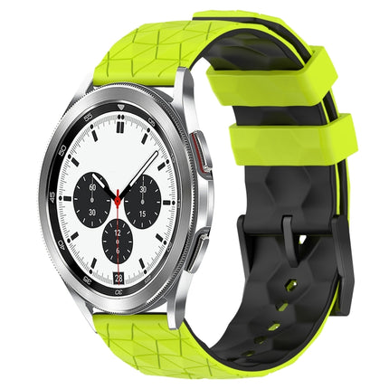 20mm Football Pattern Two-Color Silicone Watch Band, For Samsung Galaxy Watch 4 40mm, For Samsung  Galaxy Watch 4 Classic 42mm