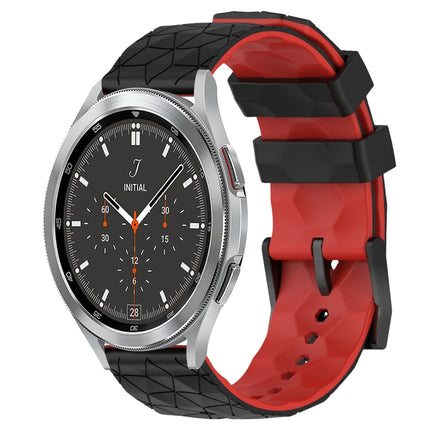 20mm Football Pattern Two-Color Silicone Watch Band, For Samsung  Galaxy Watch 4 Classic 46mm, For Samsung Galaxy Watch Active 2 40mm