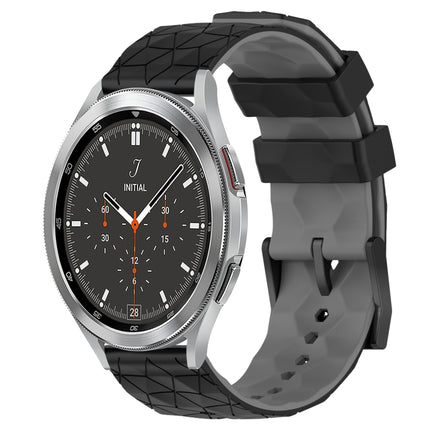 20mm Football Pattern Two-Color Silicone Watch Band, For Samsung  Galaxy Watch 4 Classic 46mm, For Samsung Galaxy Watch Active 2 40mm
