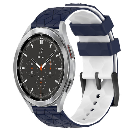 20mm Football Pattern Two-Color Silicone Watch Band, For Samsung  Galaxy Watch 4 Classic 46mm, For Samsung Galaxy Watch Active 2 40mm