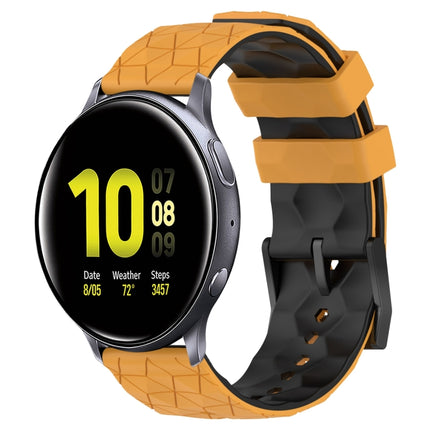 20mm Football Pattern Two-Color Silicone Watch Band, For Samsung  Galaxy Watch 4 Classic 46mm, For Samsung Galaxy Watch Active 2 40mm