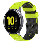 For Samsung Galaxy Watch Active 2 40mm / Lime Green + Black