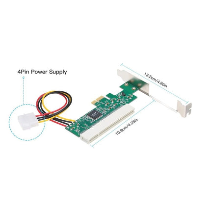 PCI-E to PCI Adapter Card Converter with 4Pin Power Supply, PCI-E to PCI