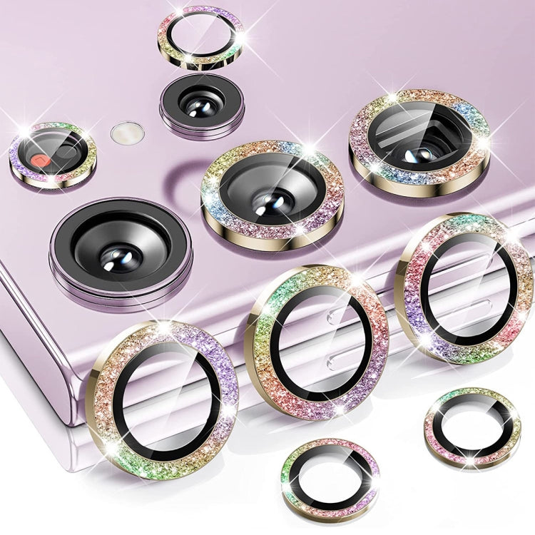 For Samsung Galaxy S23 Ultra 5G ENKAY 9H Rear Camera Lens Glitter Aluminium Alloy Ring Tempered Glass Film, For Samsung Galaxy S23 Ultra 5G