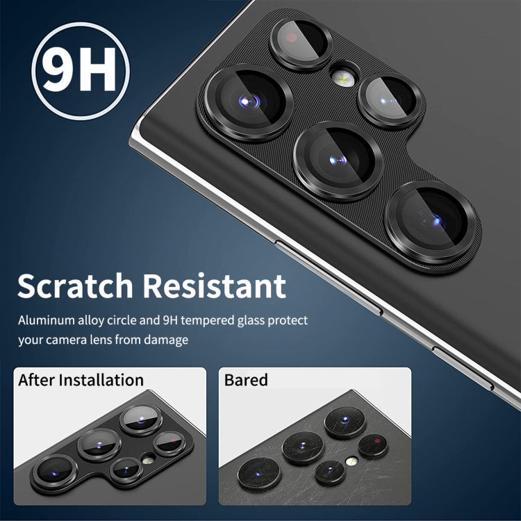 For Samsung Galaxy S23 Ultra ENKAY 9H Rear Camera Lens Aluminium Alloy Tempered Glass Film, For Samsung Galaxy S23 Ultra 5G