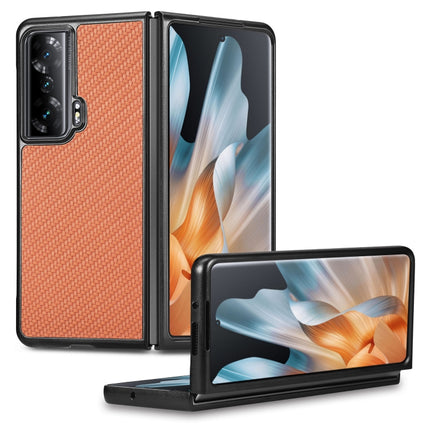 Carbon Fiber Texture Leather Back Cover Phone Case, For Honor Magic Vs, For OPPO Find N2 Flip, For OPPO Find N2, For Google Pixel Fold