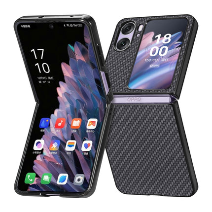 Carbon Fiber Texture Leather Back Cover Phone Case, For Honor Magic Vs, For OPPO Find N2 Flip, For OPPO Find N2, For Google Pixel Fold