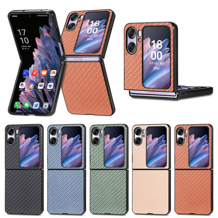 Carbon Fiber Texture Leather Back Cover Phone Case, For Honor Magic Vs, For OPPO Find N2 Flip, For OPPO Find N2, For Google Pixel Fold