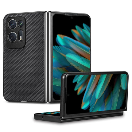 Carbon Fiber Texture Leather Back Cover Phone Case, For Honor Magic Vs, For OPPO Find N2 Flip, For OPPO Find N2, For Google Pixel Fold
