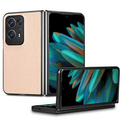Carbon Fiber Texture Leather Back Cover Phone Case, For Honor Magic Vs, For OPPO Find N2 Flip, For OPPO Find N2, For Google Pixel Fold