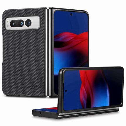 Carbon Fiber Texture Leather Back Cover Phone Case, For Honor Magic Vs, For OPPO Find N2 Flip, For OPPO Find N2, For Google Pixel Fold