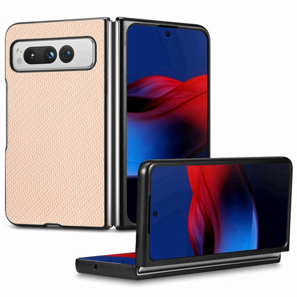 Carbon Fiber Texture Leather Back Cover Phone Case, For Honor Magic Vs, For OPPO Find N2 Flip, For OPPO Find N2, For Google Pixel Fold