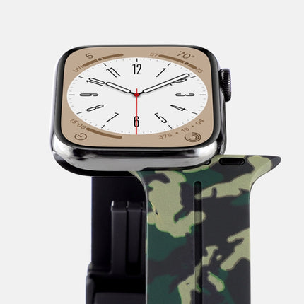 Magnetic Clasp Camouflage Silicone Watch Band, For Apple Watch Ultra 49mm, For Apple Watch Series 8&7 45mm