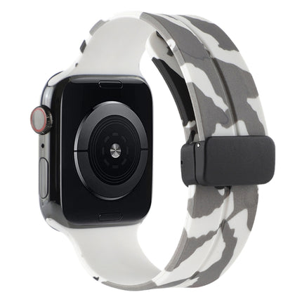 Magnetic Clasp Camouflage Silicone Watch Band, For Apple Watch Series 8&7 41mm