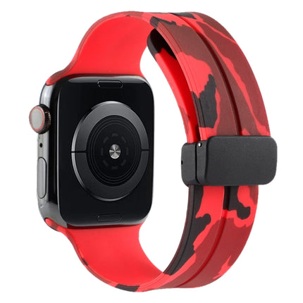 Magnetic Clasp Camouflage Silicone Watch Band, For Apple Watch Series 8&7 41mm