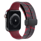 For Apple Watch Series 8&7 41mm / Camouflage Burgundy