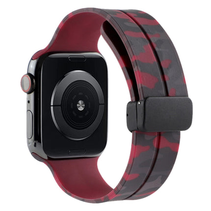 Magnetic Clasp Camouflage Silicone Watch Band, For Apple Watch Series 8&7 41mm