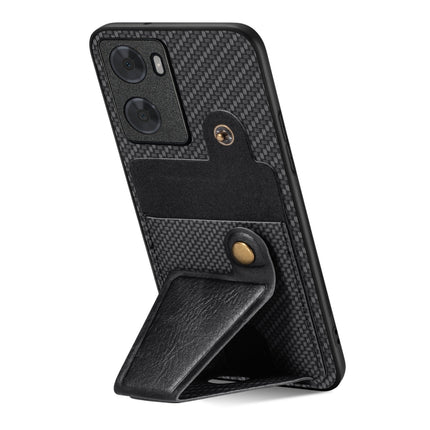 Carbon Fiber Wallet Flip Card Holder Phone Case, For OPPO A57 4G, For OPPO Reno9, For OPPO Reno9 Pro+, For Xiaomi Poco M5 4G
