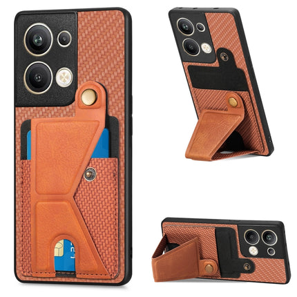 Carbon Fiber Wallet Flip Card Holder Phone Case, For OPPO A57 4G, For OPPO Reno9, For OPPO Reno9 Pro+, For Xiaomi Poco M5 4G