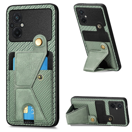 Carbon Fiber Wallet Flip Card Holder Phone Case, For OPPO A57 4G, For OPPO Reno9, For OPPO Reno9 Pro+, For Xiaomi Poco M5 4G