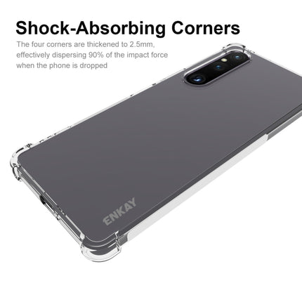 For Sony Xperia 1 V ENKAY Hat-Prince Clear TPU Shockproof Phone Case, For Sony Xperia 1 V