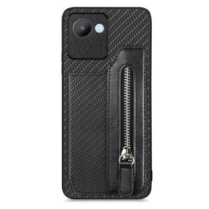 Carbon Ffiber Flip Zipper Wallet Phone Case, For Realme C30, For Xiaomi 13 Pro, For Xiaomi 13, For Google Pixel 7A