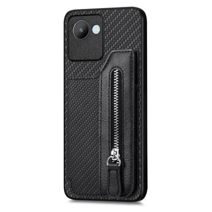 Carbon Ffiber Flip Zipper Wallet Phone Case, For Realme C30, For Xiaomi 13 Pro, For Xiaomi 13, For Google Pixel 7A