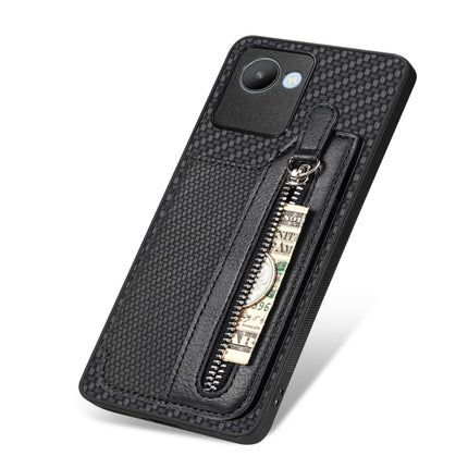 Carbon Ffiber Flip Zipper Wallet Phone Case, For Realme C30, For Xiaomi 13 Pro, For Xiaomi 13, For Google Pixel 7A