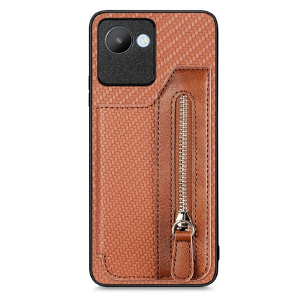 Carbon Ffiber Flip Zipper Wallet Phone Case, For Realme C30, For Xiaomi 13 Pro, For Xiaomi 13, For Google Pixel 7A