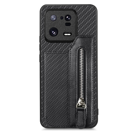 Carbon Ffiber Flip Zipper Wallet Phone Case, For Realme C30, For Xiaomi 13 Pro, For Xiaomi 13, For Google Pixel 7A