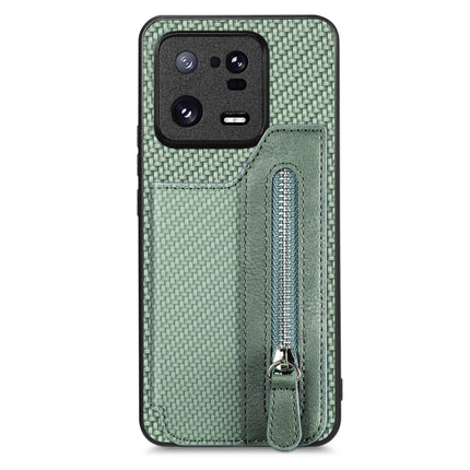 Carbon Ffiber Flip Zipper Wallet Phone Case, For Realme C30, For Xiaomi 13 Pro, For Xiaomi 13, For Google Pixel 7A