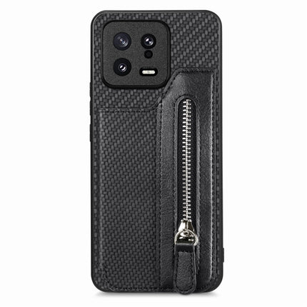 Carbon Ffiber Flip Zipper Wallet Phone Case, For Realme C30, For Xiaomi 13 Pro, For Xiaomi 13, For Google Pixel 7A