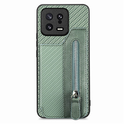 Carbon Ffiber Flip Zipper Wallet Phone Case, For Realme C30, For Xiaomi 13 Pro, For Xiaomi 13, For Google Pixel 7A