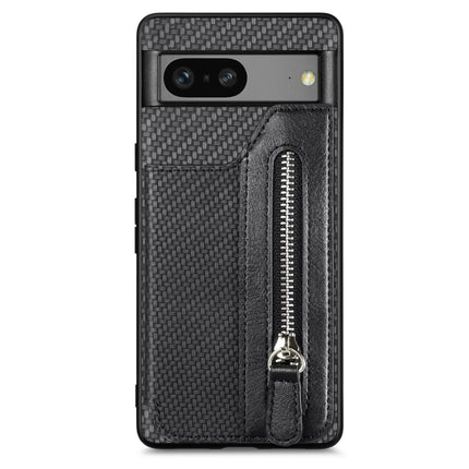 Carbon Ffiber Flip Zipper Wallet Phone Case, For Realme C30, For Xiaomi 13 Pro, For Xiaomi 13, For Google Pixel 7A