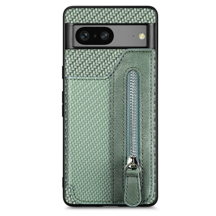 Carbon Ffiber Flip Zipper Wallet Phone Case, For Realme C30, For Xiaomi 13 Pro, For Xiaomi 13, For Google Pixel 7A