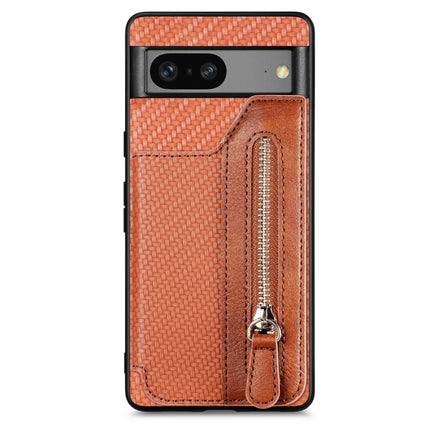 Carbon Ffiber Flip Zipper Wallet Phone Case, For Realme C30, For Xiaomi 13 Pro, For Xiaomi 13, For Google Pixel 7A